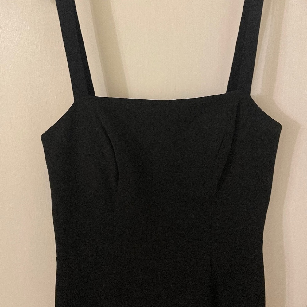 Azazie Long Black Dress With Leg Slit